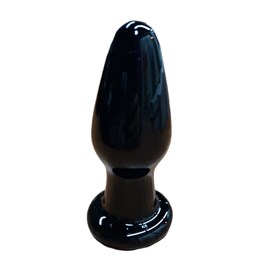 10 cm Pürüzsüz Cam Anal Tıkaç Siyah