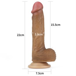 22 cm Yeni Nesil Teknolojik Realistik Melez Penis Dildo