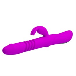 Usb Şarjlı 3 Yönlü Titreşimli Klitoris Uyarıcılı Tavşan Vibratör